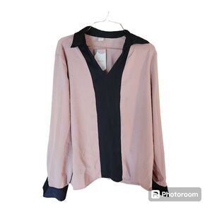 COZYEASE Women's NWT V Neck Dressy Casual Blouses  Summer Top Long Sleeve